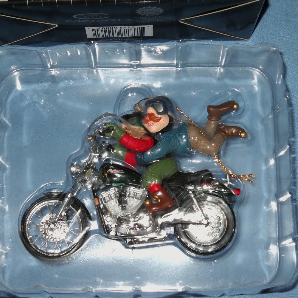 RARE Harley Davidson 1997 Elves To The Rescue Ornament LIMITED MIB